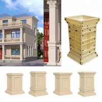 Haute qualité en plastique creux carré colonnes romaines béton pilier Base moules fleur pierre pilier Moluld pour la décoration de la maison