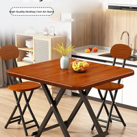 Klappbarer Esstisch Modernes Minimalistisches Design 4-Sitzer Leichtgewichtig Quadratisch für Kleine Räume Mietwohnung