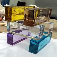 Hot Sale White Crystal Colorful Glass Block Brick for Indoor Partition Wall