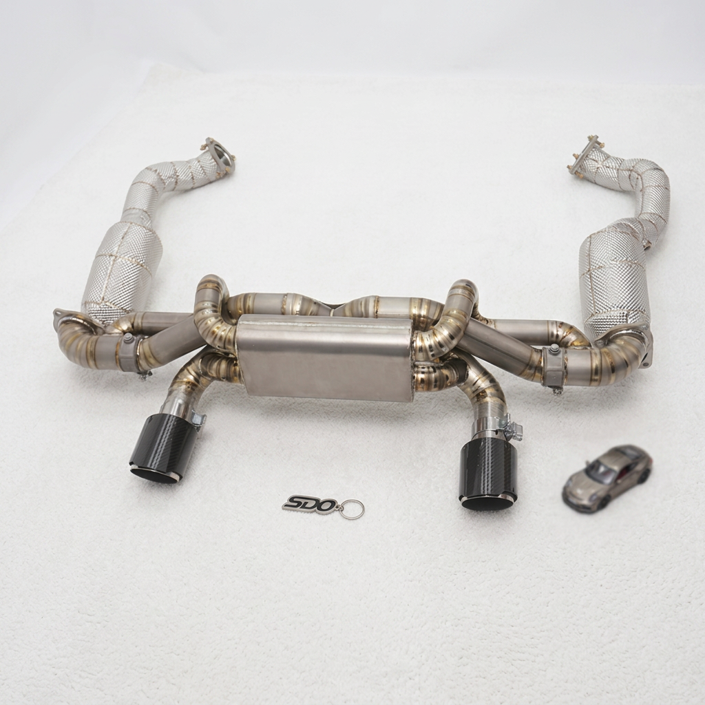 VantaFlow Ultra Lightweight Titanium Full Exhaust System for Porsche 718 Cayman GT4 RS 4.0L 2022-2026 with High Flow Catted Downpipe