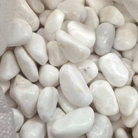 Гладкий белоснежный садовый камень с высокой полированной поверхностью, чисто белая булыжная брусчатка для наполнения ваз и домашнего декора
