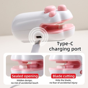 Cat Paw Design Household Portable <b>USB</b> Charging Mini <b>Heating</b> Plastic Packaging Sealing Small Food Sealer Machine - Product Image 4