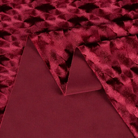 Tissu en velours gaufré avec motif circulaire 3D, velours coréen en acétate, motif floral, tissu en velours changeant de couleur