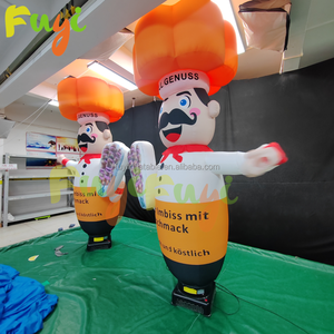 Inflable Publicitario para Tienda de <span class=keywords><strong>Kebab</strong></span>, Chef Inflable de Bienvenida con Mano Acudiendo, Bailarín Inflable, Sky Dancer - Product Image 5