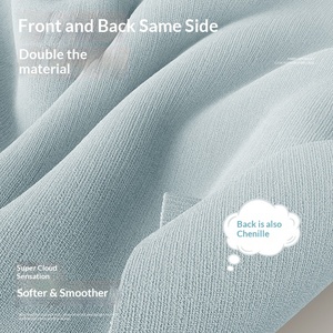 Rideau occultant double face en chenille couleur unie Echo Echo, fini, style crème haut <span class=keywords><strong>de</strong></span> gamme pour chambre à coucher, toutes tailles <span class=keywords><strong>de</strong></span> fenêtres, pour toute la maison - Product Image 2