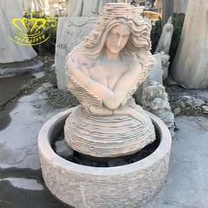 Estatua <span class=keywords><strong>de</strong></span> mármol personalizable, diseño <span class=keywords><strong>de</strong></span> <span class=keywords><strong>fuente</strong></span> <span class=keywords><strong>de</strong></span> mujer desnuda para exteriores, paisaje <span class=keywords><strong>de</strong></span> <span class=keywords><strong>calle</strong></span>, característica <span class=keywords><strong>de</strong></span> agua, escultura artística - Product Image 3