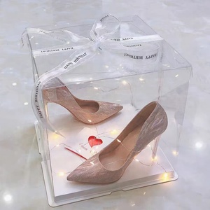 Three in One Cake Boxes Single-layer Double-layer <b>Wedding</b> Cake Box Transparent With Window - Product Image 5