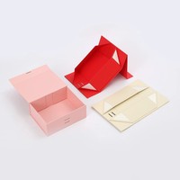 Kotak Hadiah Kertas Kaku Premium EVERWIN Persegi Panjang Warna Ivory Dengan Pita Kemasan Mewah Untuk Hadiah Kerajinan Logo Kustom