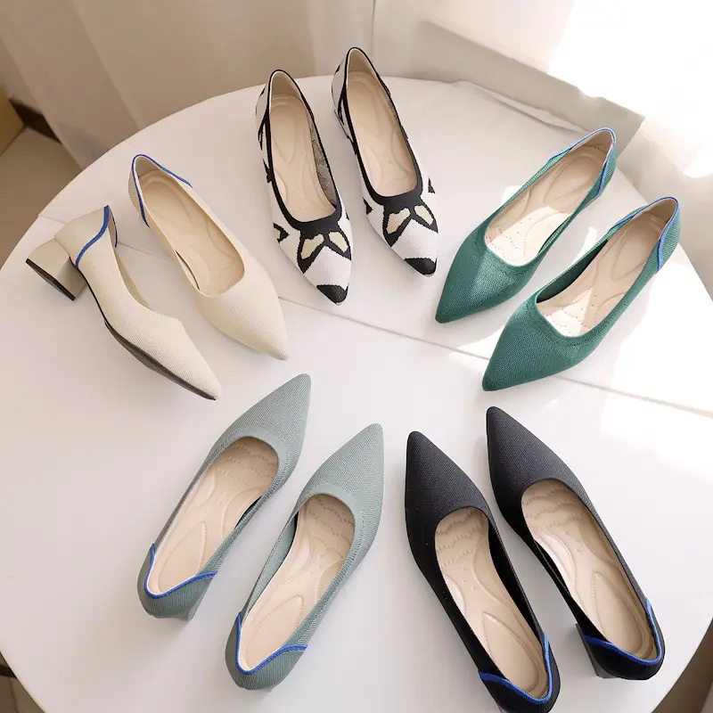 fashion Square heel Elegant business occupation office shoes for ladies Pointy toe Shallow mouth single shoe women Summer pumps