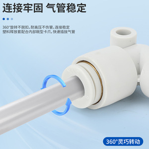 Conector Neumático de Codo Sway, Accesorios de Latón y Plástico, Conector de Tubería de Aire, Reductor para Uso Industrial - Product Image 4