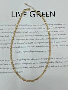 Trend 18k altın kaplama uzun kolye kadınlar için Charm İnce zincir köprükemiği zincir nişan için düğün takısı hediye Lady - Product Image 5