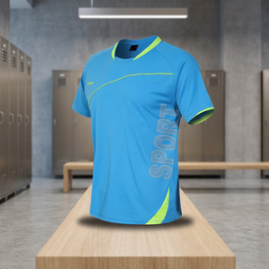 Camiseta de Fútbol para Hombre, Cuello en V, Manga Corta, Cierre con Hebilla, Secado Rápido, 100% Poliéster, Personalizada con Impresión, Venta Caliente - Product Image 2