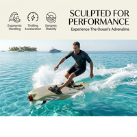 Fabricant de planches de surf à moteur vertes de luxe, haute vitesse, batterie 72V 12KW, équipement de sport nautique pour le surf en mer