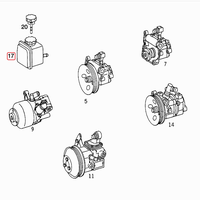 Réservoir de direction assistée noir de haute qualité, réservoir d'huile OE 0004600183 pour Mercedes Benz 112 W219 W463 W230 W171 W203