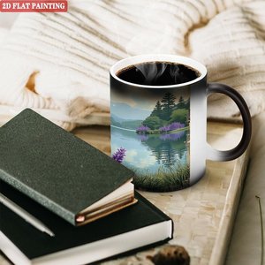 Frosted Black <b>Ceramic</b> <b>Mug</b> 11oz Sublimation Printing Heat Activated Cup For Custom Art Design - Product Image 3