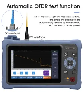 Venta caliente 12 en 1 Touch Singlemode Mini OTDR 1310/1550nm 22/24db Handheld Mini probador de fibra óptica Nk400d