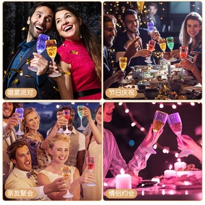 Led <b>Light</b> Party Wine Champagne Glass Cups Colorful Flashing <b>Light</b> <b>up</b> Champagne Glass Cup LED Flashing Martini Glass - Product Image 4