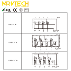 Marvtech 4 דרך אחת/כפול אות M12 הפצת צומת תיבה עם חוט LED אור עבור מפעל אוטומציה - Product Image 5