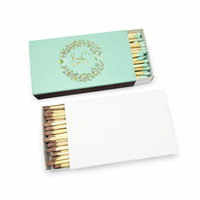 Boîtes d'allumettes longues blanches unies avec logo personnalisé, estampage à chaud, allumettes de sécurité en bois extra longues, vente en gros d'allumettes en vrac directement de l'usine