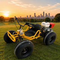 Nouveau Design en Promotion : Karts à Pédales 212cc 4 Temps avec Sièges Réglables, Marche Arrière, Phares Avant, Vitesse Maximale 85km/h, Voiture de Drift à Essence