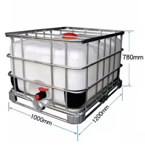 ถังพลาสติก IBC ผลิต500L ถังบรรจุน้ำพลาสติกขนาดใหญ่ระดับกลางผลิตจากพลาสติก IBC