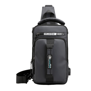 Multifuncional Nylon peito saco dos homens com impermeável USB carregamento interface elegante ombro mochila - Product Image 1