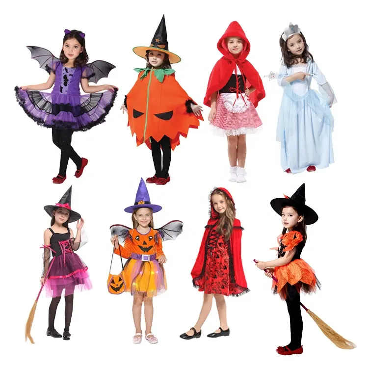 2024 Halloween Cosplay Hexe Süßigkeiten Einhorn Biene Fledermaus Belle Elsa Meerjungfrau Prinzessinnenkostüme ausgefallenes Kostüm Party Mädchen Kinder Erwachsene