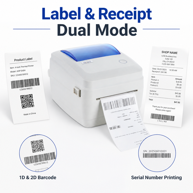 Professional Industrial Grade Thermal Barcode Tag Printer with Gap Black Mark Sensor for Supermarket Price Label Inventory Stock