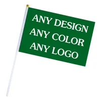 Drapeau rectangulaire personnalisé en polyester Xvggdg, style volant, 20x30cm, impression manuelle, conception du logo de l'entreprise de l'acheteur, bannière électorale en plastique