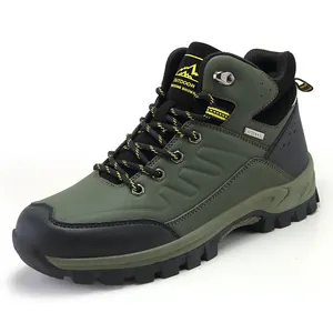 Botas de trabajo de seguridad impermeables para hombre, zapatos de moda para senderismo al aire libre, resistentes al agua