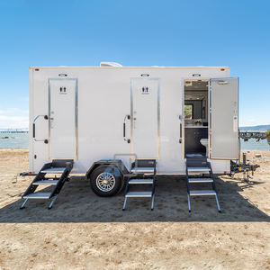 Luxe Modern Design Mobiele Evenement Toilet Trailer Draagbare Glasvezel Badkamer Trailer Met Ac Voor Gebruik Buitenshuis - Product Image 5