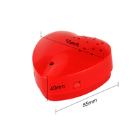 Mini Grabadora de Voz de Plástico ABS con Botón Grande en Forma de Corazón, Módulo de Sonido de Oso de Peluche para Juguetes de Peluche