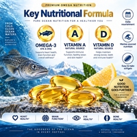 Gélules d'huile de foie de morue personnalisées, nutrition oméga de qualité supérieure, soutient la santé cardiaque, la fonction immunitaire, la santé osseuse, OEM ODM