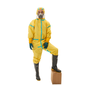 Traje de Protección Química para la Industria del Asbesto, Overol Desechable Microporoso con Capucha y Solapa - Product Image 6