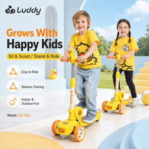 Luddy, meilleur cadeau de Noël, <span class=keywords><strong>tricycle</strong></span> convertible 3 en 1 pour tout-petits, poussette pour bébé, <span class=keywords><strong>draisienne</strong></span>, jouet à roulettes pour garçons et filles - Product Image 6