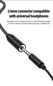 <span class=keywords><strong>Adaptateur</strong></span> pour écouteurs 2 en 1 <span class=keywords><strong>USB</strong></span> <span class=keywords><strong>C</strong></span> vers prise <span class=keywords><strong>jack</strong></span> 3.5mm E-Mark Realtek ALC5686 PD 60W 3A <span class=keywords><strong>C</strong></span>âble de charge rapide - Product Image 3