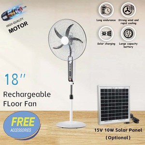Wholesale Rechargeable <strong>Fan</strong> 16 18 Inch Solar Electric <strong>Fan</strong> <strong>Floor</strong> <strong>Standing</strong> <strong>Fan</strong> with Remote Control <strong>Led</strong> Light Solar Panel - Product Image 5