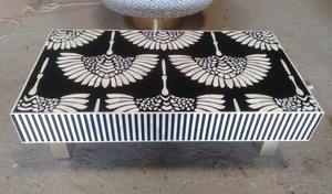 Premium Quality Bone Inlay Coffee <b>Table</b> Handmade by Skilled Artisans for Elegant Home Decoration At Export Quality And Price - Product Image 2