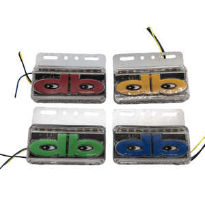Pièces d'éclairage de camion de haute qualité, feux latéraux LED en forme d'œil de camion, rouge, blanc, bleu, vert, jaune, universels pour camions et remorques - Product Image 2