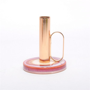 سطح المكتب الملكي الذهبي المعادن الركيزة حوامل شموع tealight شمعة الأواني طويل حامل شموع - Product Image 6