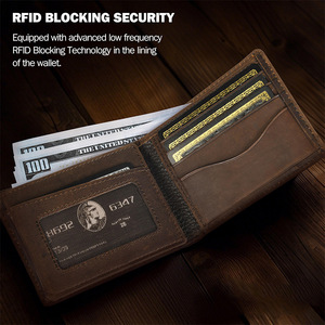 Retro Style Tri Fold <b>Wallet</b> With Airtag Pocket Multi Card Slots Anti Theft <b>Men's</b> <b>Wallet</b> Dark Brown <b>Small</b> Size - Product Image 3