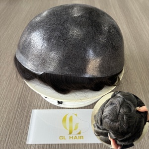 Nuevo Toupee para Hombre New Times, Cabello Humano Indio, Inyección Europea 8x10 32mm, en Stock, Reemplazo de Toupee Fino de PU para Hombres - Product Image 1