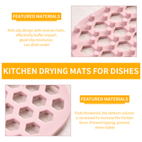 Tapis de protection en silicone pliable écologique, isolant, antidérapant, à motif nid d'abeille, pour évier de cuisine domestique