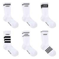 Enfants Hommes Running Basketball Golf Sneaker Long Logo Personnalisé Crew Chaussettes De Sport Avec Marque Brodée