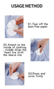 Protège-aisselles jetables auto-adhésifs en tissu non tissé, absorbants la <span class=keywords><strong>transpiration</strong></span>, marque Lijin - Product Image 6