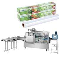 Machine d'emballage horizontale entièrement automatique CE pour film étirable et rouleaux de papier d'aluminium, machine de cartonnage pour rouleaux de papier graffiti