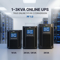 Prostar 3KVA 3000VA Onduleur en ligne 72V à onde sinusoïdale pure 220V 230V Monophasé Haute Fréquence pour Ordinateur avec Longue Autonomie