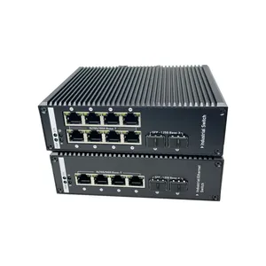 OEM ODM 네트워크 스위치 4 6 8 16 24 포트 2 SFP 광섬유 슬롯 포트가있는 기가비트 관리 산업용 PoE 스위치