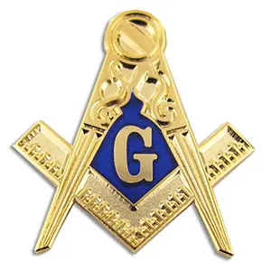 Cheap masonic badge no mold fee metal soft enamel or hard enamel lapel pin