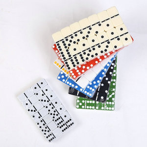 Offre Spéciale ensemble de dominos colorés Double Six dominos en mélamine avec emballage en papier - Product Image 3